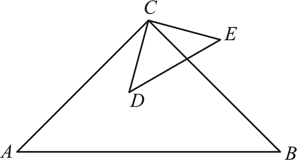 trójkąty prostokątne równoramienne ABC i CDE