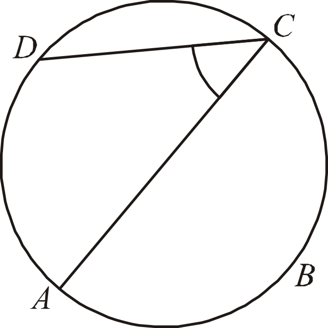 punkty A, B, C, D dzielą okrąg na 4 równe łuki