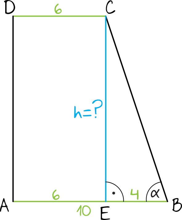 podstawy trapezu prostokątnego mają długości 6 i 10